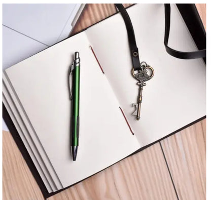 Moon Printed Stylish A5 Leather Diary notebook with Lock Clasp – Unruled Pages for Creativity