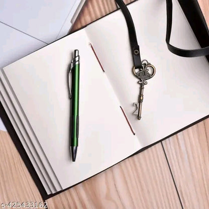 Moon Printed Stylish A5 Leather Diary notebook with Lock Clasp – Unruled Pages for Creativity