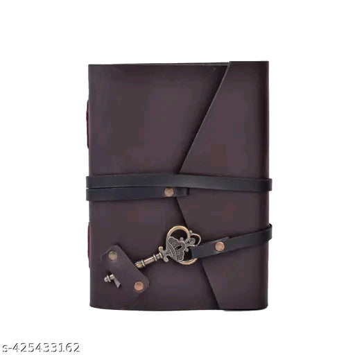 Moon Printed Stylish A5 Leather Diary notebook with Lock Clasp – Unruled Pages for Creativity